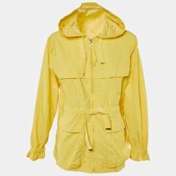 Pre Owned Louis Vuitton Yellow Monogram Cotton Hooded Jacket M