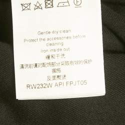 Pre Owned Louis Vuitton Black Silk & Cotton Zipper Detail T-Shirt S