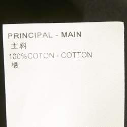 Pre Owned Louis Vuitton Black Silk & Cotton Zipper Detail T-Shirt S