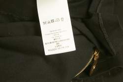 Pre Owned Louis Vuitton Black Silk & Cotton Zipper Detail T-Shirt S