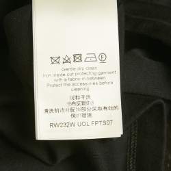 Pre Owned Louis Vuitton Black Cotton Chain Detail Crop T-Shirt XS