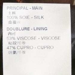 Pre Owned Louis Vuitton Black Logo Print Silk Trousers S