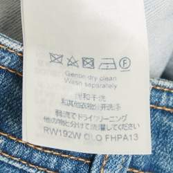 Pre Owned شورت لويس فويتون دنيم أزرق بتأثير التاي داي مقاس صغير خصر 28 بوصة