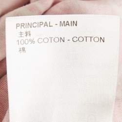 مملوكة مسبقًا Louis Vuitton Red Logo Print Cotton Knit Chain Detail Crew Neck T-Shirt XS