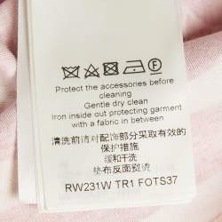 مملوكة مسبقًا Louis Vuitton Red Logo Print Cotton Knit Chain Detail Crew Neck T-Shirt XS