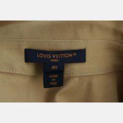 Pre Owned Louis Vuitton Double Breasted Gabardine Dress Size M