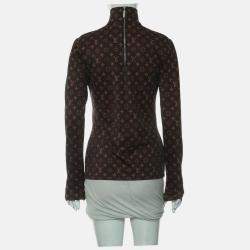 مملوكة مسبقًا Louis Vuitton Monogram Print Long Sleeve Turtleneck Top Size S