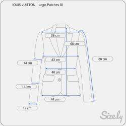 Pre Owned Louis Vuitton Logo Patches Blazer Size S