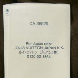 Pre Owned تي شيرت لوي فيتون قطن بطبعة مونوجرام أسود/بني رقبة دائرية مقاس متوسط