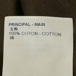 Pre Owned تي شيرت لوي فيتون قطن بطبعة مونوجرام أسود/بني رقبة دائرية مقاس متوسط