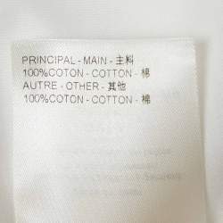 Pre Owned Louis Vuitton White Cotton Chain Detail Crew Neck T-Shirt L