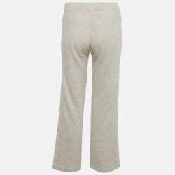Pre Owned Louis Vuitton Beige Cotton Mélange Straight Fit Sweatpants S