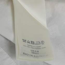 مملوكة مسبقًا Louis Vuitton White LV Monogram Fil Coupe Loose Fit Blouse M