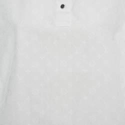 مملوكة مسبقًا Louis Vuitton White LV Monogram Fil Coupe Loose Fit Blouse M