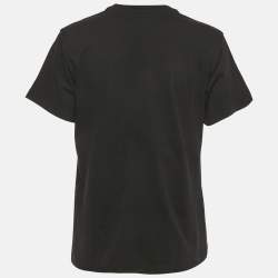 Pre Owned Louis Vuitton Black Icons Print Cotton Crewneck T-Shirt M