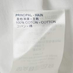 Pre Owned Louis Vuitton White Reverse Logo Print Cotton Crew Neck T-Shirt M