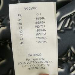 Pre Owned Louis Vuitton Dark Grey Monogram Print Leggings M