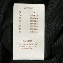 Pre Owned Louis Vuitton Silver Rib Knit Sleeveless Midi Dress M