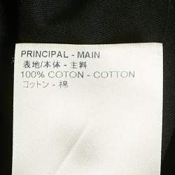 Pre Owned Louis Vuitton Black Logo Print Cotton Zip Detail Sleeveless T-Shirt L
