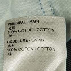 Pre Owned Louis Vuitton Blue Denim Monogram Patch Straight Fit Jeans M/Waist 29"