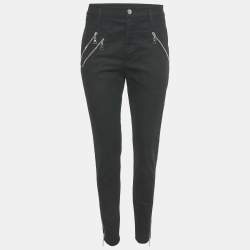 مملوكة مسبقًا Louis Vuitton Black Denim Zipper Detail Slim Fit Jeans M Waist 28"