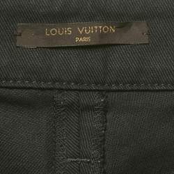 مملوكة مسبقًا Louis Vuitton Black Denim Zipper Detail Slim Fit Jeans M Waist 28"