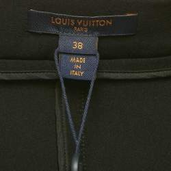 Pre Owned Louis Vuitton Black Jersey Belted Mini Skirt M