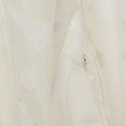 Pre Owned Louis Vuitton Off -White Monogram Synthetic Blouson Jacket S 