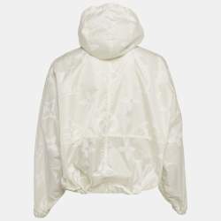 Pre Owned Louis Vuitton Off -White Monogram Synthetic Blouson Jacket S 