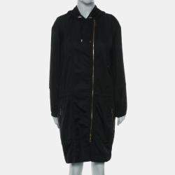 Pre Owned Louis Vuitton Zip Up Nylon Long Coat