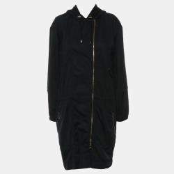 Pre Owned Louis Vuitton Zip Up Nylon Long Coat