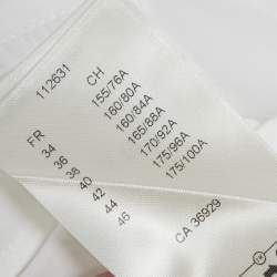 Pre Owned Louis Vuitton White Cotton Waist Tie Detail Oversized Shirt L