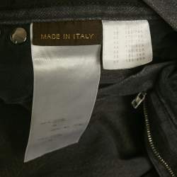 Pre Owned Louis Vuitton Grey Denim Straight Leg Jeans L/Waist 32"