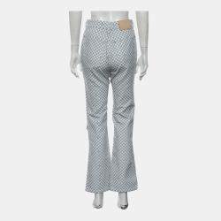 Pre Owned Louis Vuitton Plaid Denim Pants