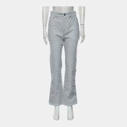 Pre Owned Louis Vuitton Plaid Denim Pants