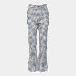 Pre Owned Louis Vuitton Plaid Denim Pants