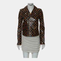 Pre Owned Louis Vuitton Monogram Leather Biker Jacket
