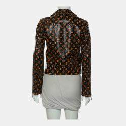 Pre Owned Louis Vuitton Monogram Leather Biker Jacket