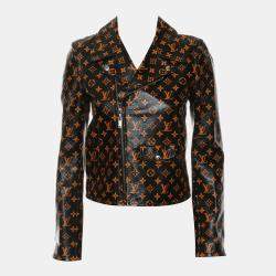 Pre Owned Louis Vuitton Monogram Leather Biker Jacket