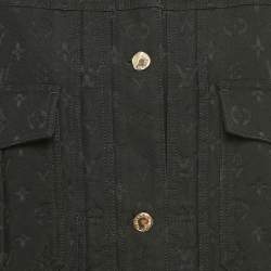 Pre Owned Louis Vuitton Black Monogram Jacquard Denim Jacket S
