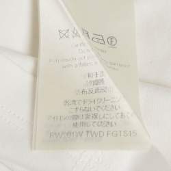 Pre Owned Louis Vuitton White LV Stamp Jersey T-Shirt XS