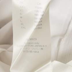 Pre Owned Louis Vuitton White LV Stamp Jersey T-Shirt XS