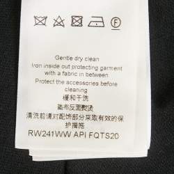 Pre Owned Louis Vuitton Black Jersey Zip-Up Top XS
