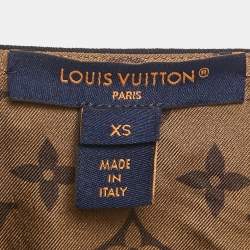 Pre Owned Louis Vuitton Black Jersey Zip-Up Top XS