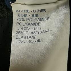 Pre Owned Louis Vuitton Black Monogram Trim Jersey Biker Shorts M