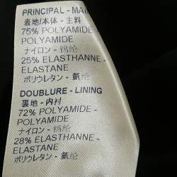 Pre Owned Louis Vuitton Black Monogram Trim Jersey Biker Shorts M