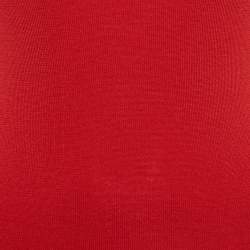 Pre Owned Louis Vuitton Red Wool Lace Trim Mini Dress M