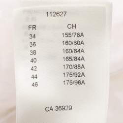 Pre Owned Louis Vuitton White Monogram Fil Coupé Lavaliere Collar Dress L