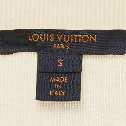 Pre Owned Louis Vuitton Cream Wool Flared Sleeve Top S