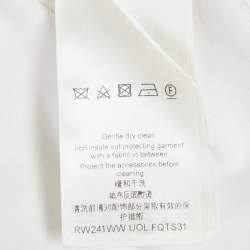 Pre Owned Louis Vuitton White Cotton Chain Detail T-Shirt L